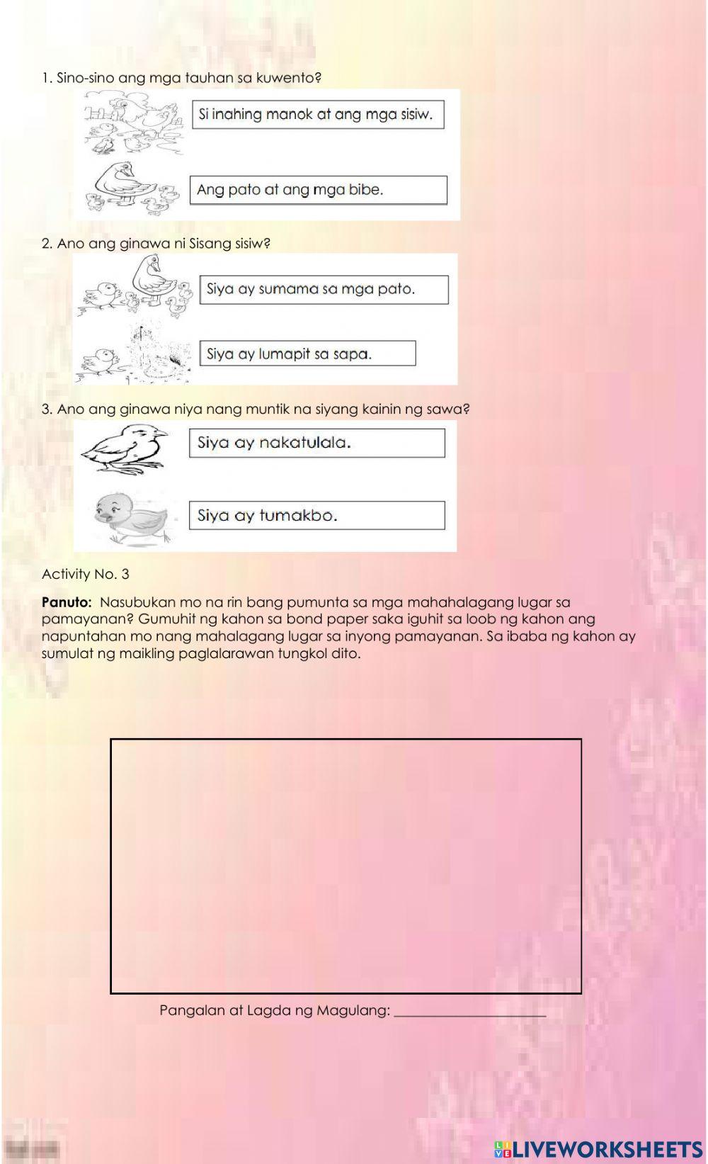 Paglalarawan sa Kuwentong Nabasa
