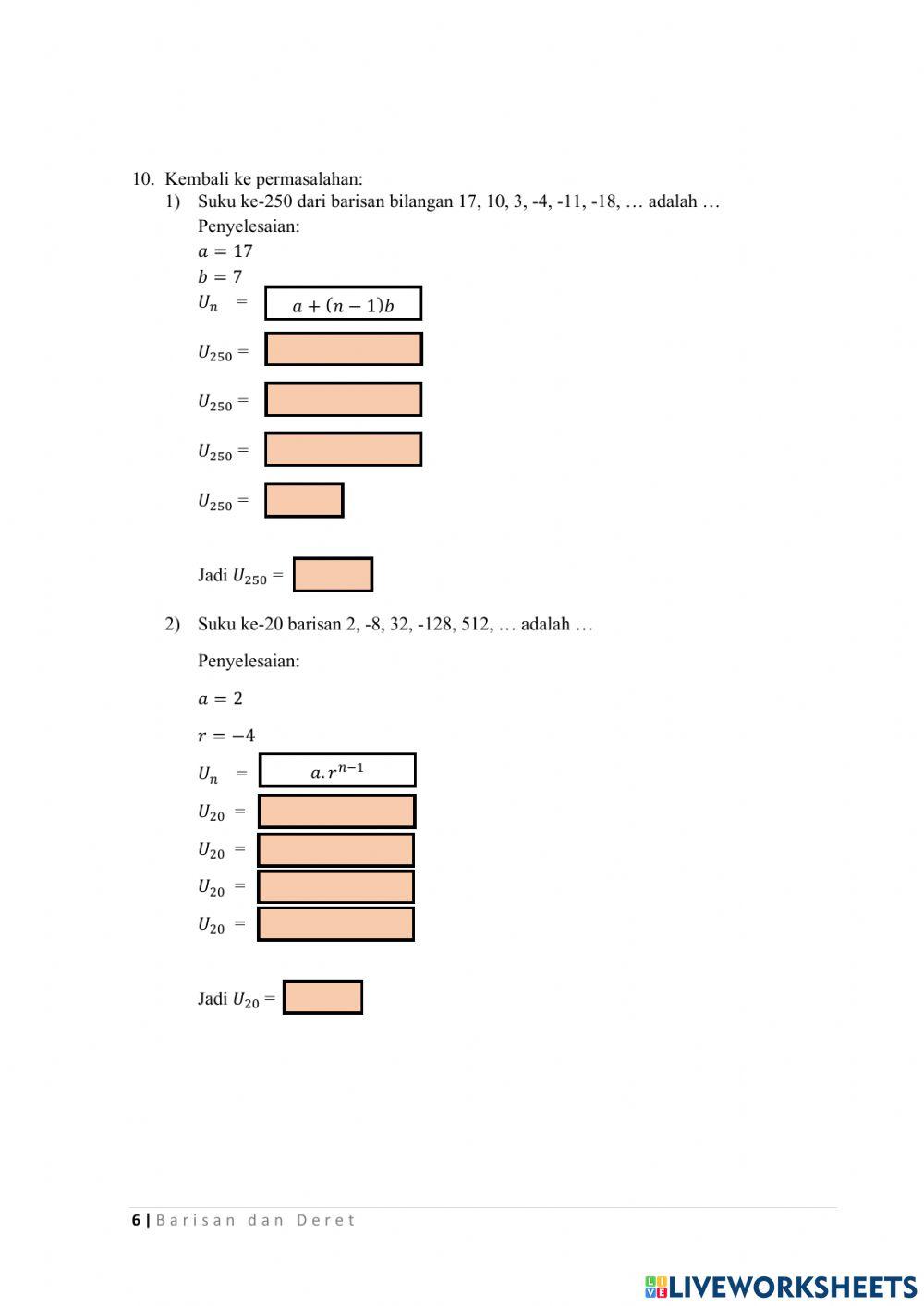 LKPD 01-A Barisan dan Deret