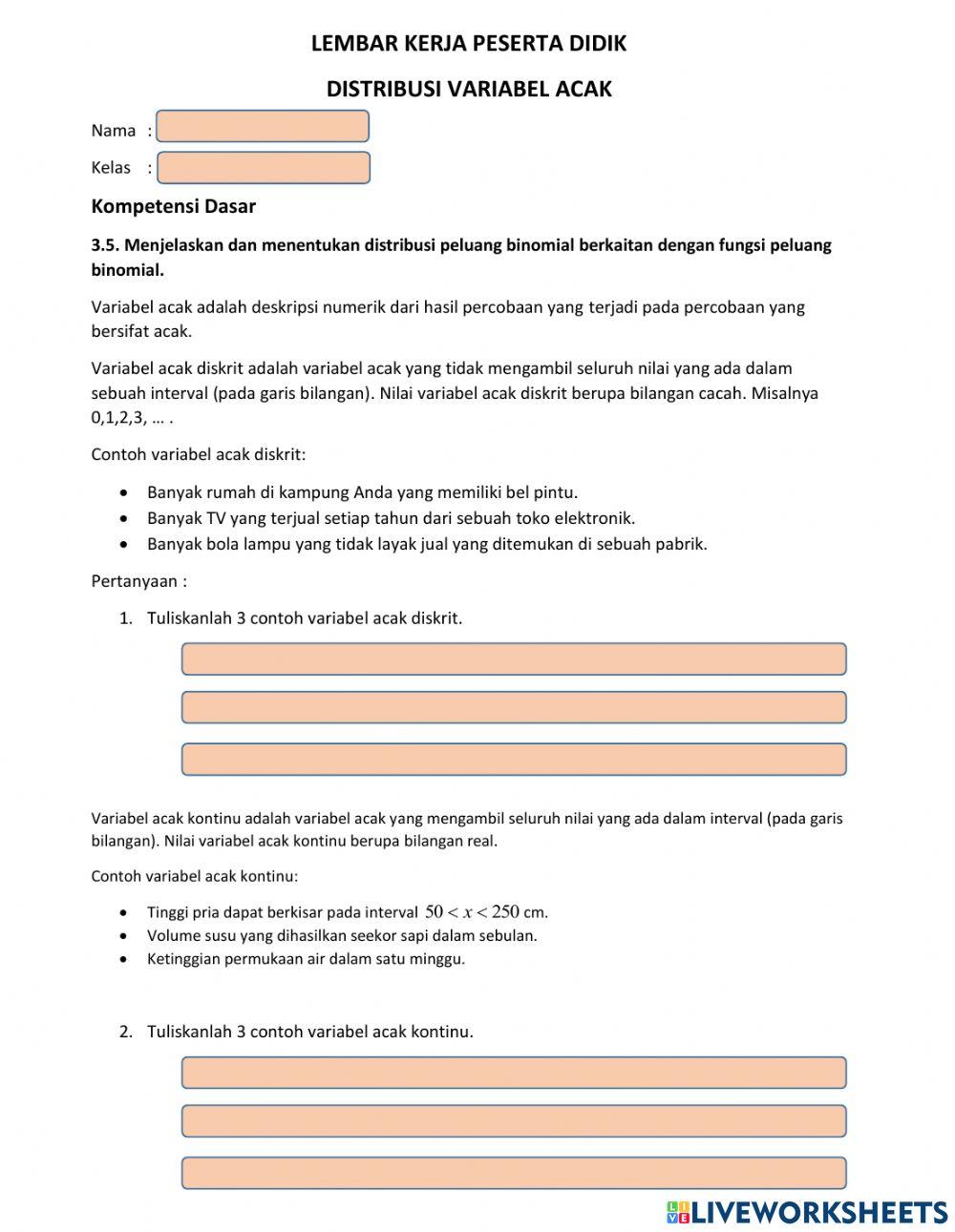 Distribusi Peluang Binomial