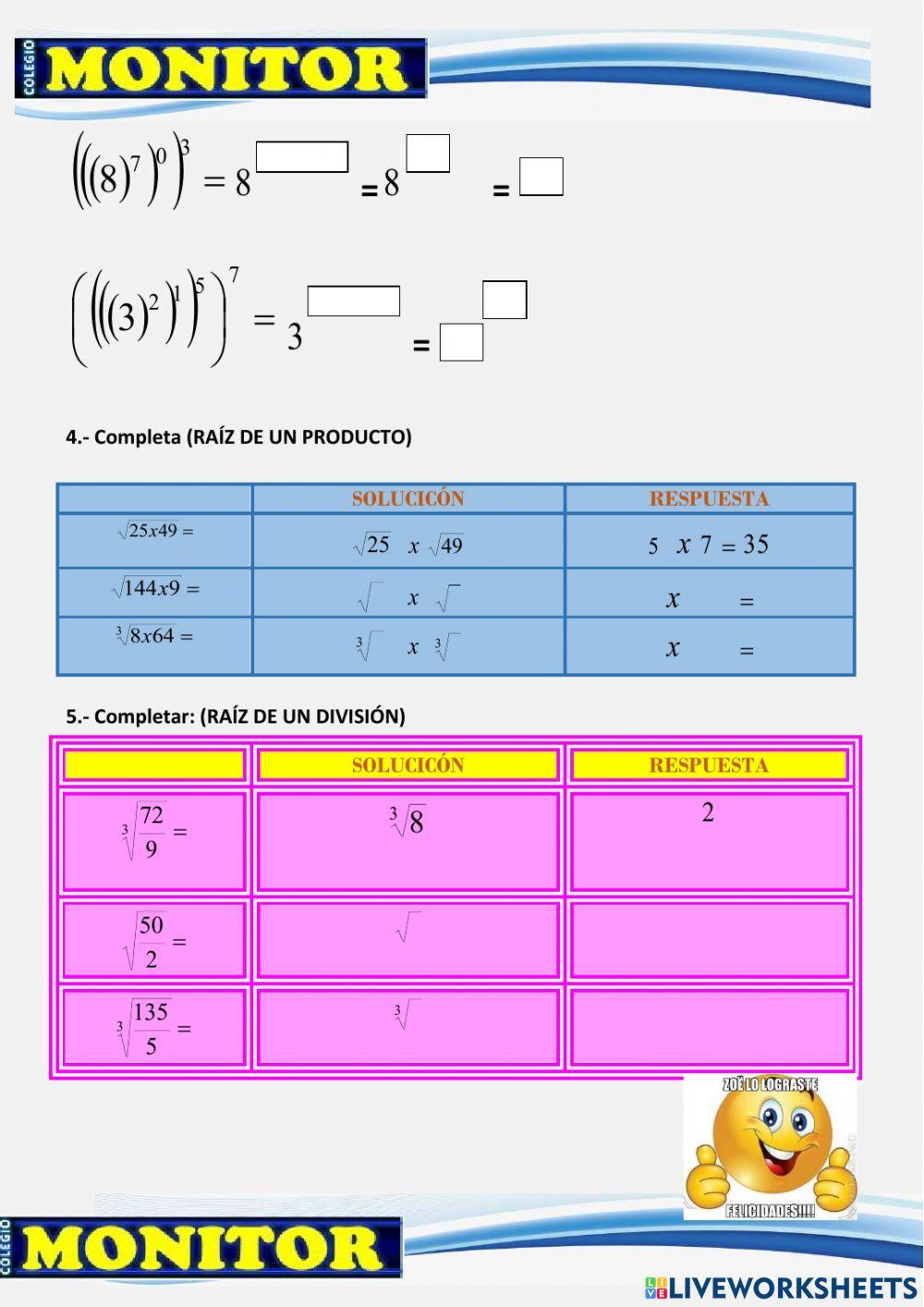 Teoria de exponentes