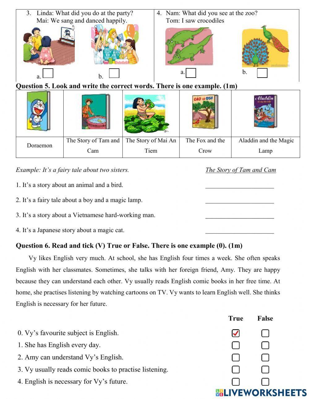 Đề kiểm tra môn tiếng Anh lớp 5 HK1