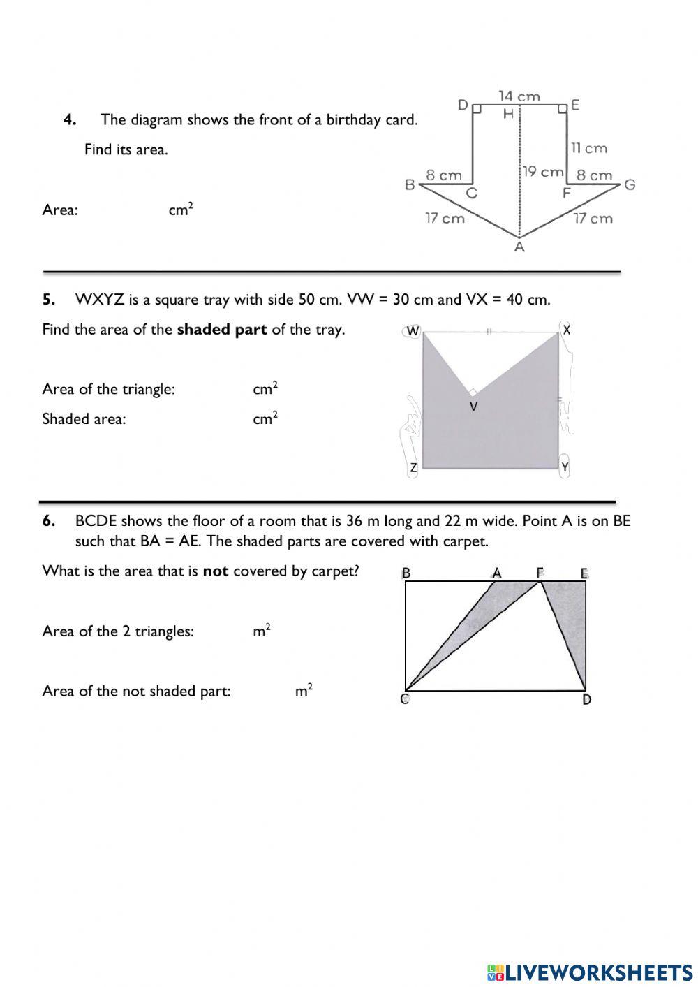 Area of triangles (diff)