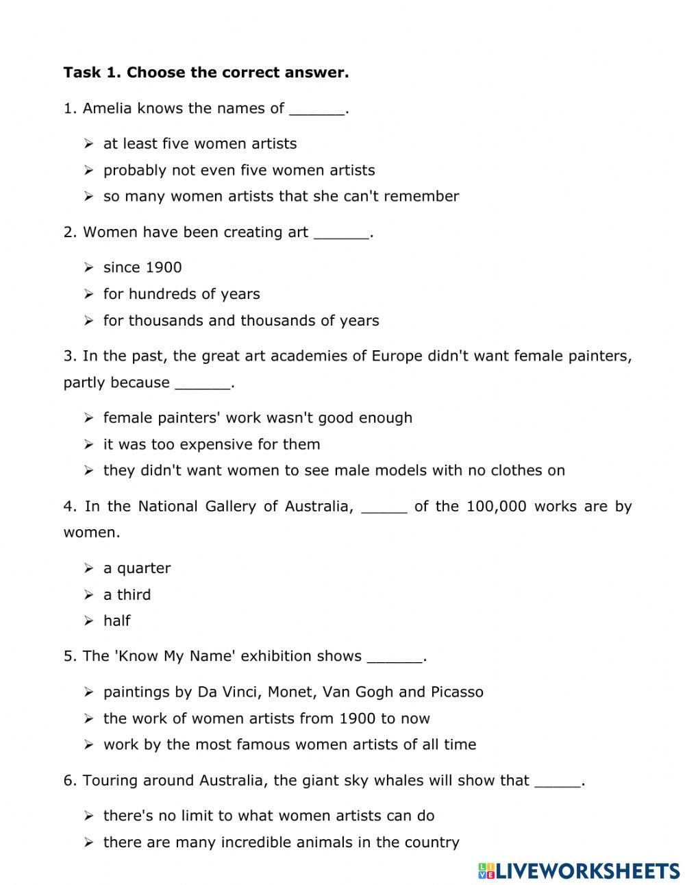 Listening comprehension pratice 1