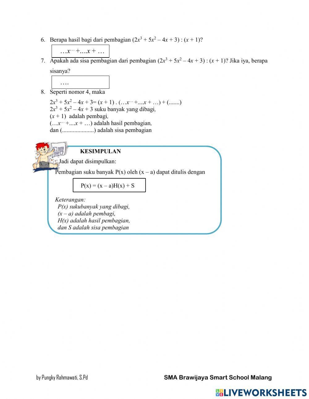 Lembar kerja polinom (keterbagian)