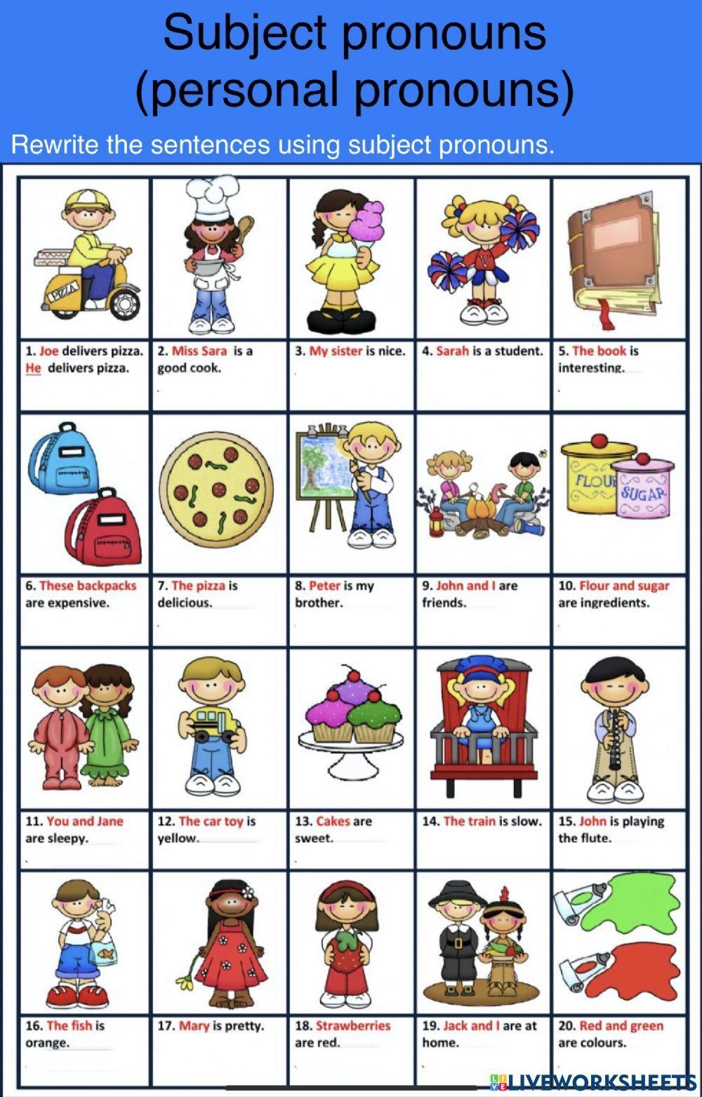Subject pronouns
