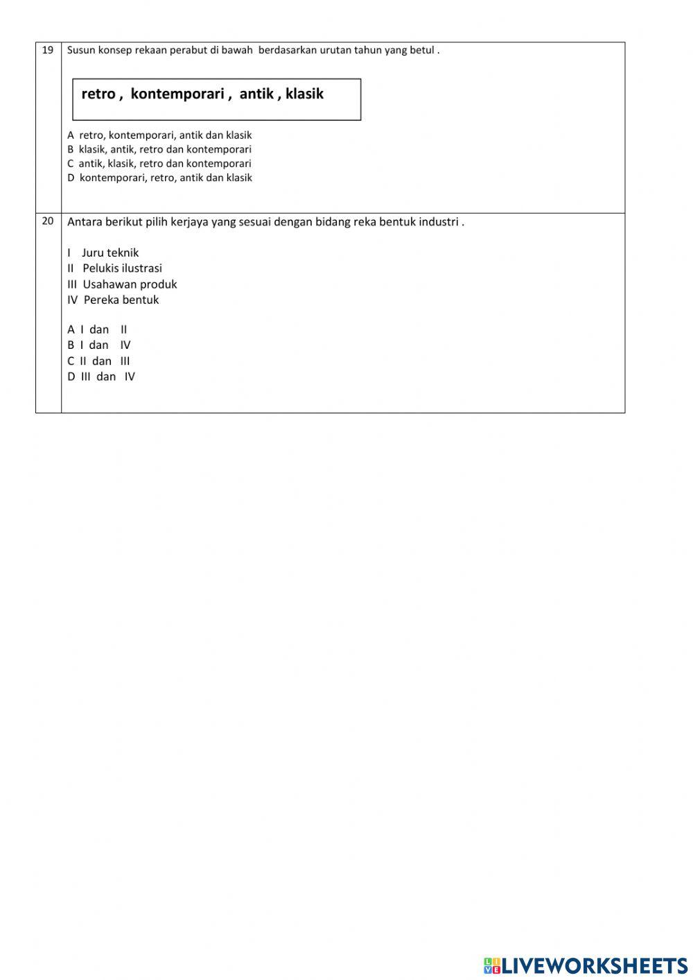 TINGKATAN 3 Tajuk 7 : Reka Bentuk Industri