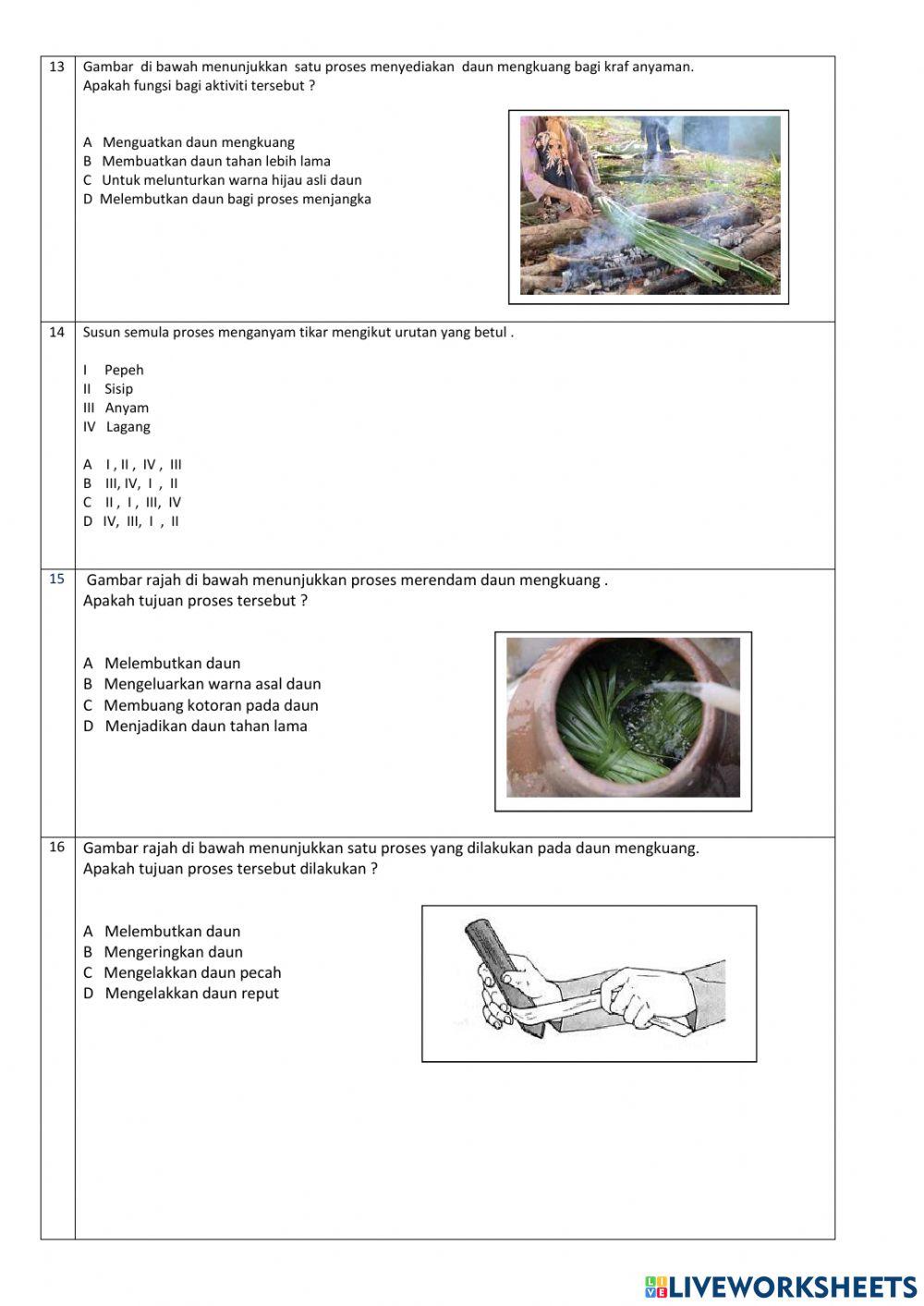 Tingkatan 3 Tajuk 9 : Seni Anyaman