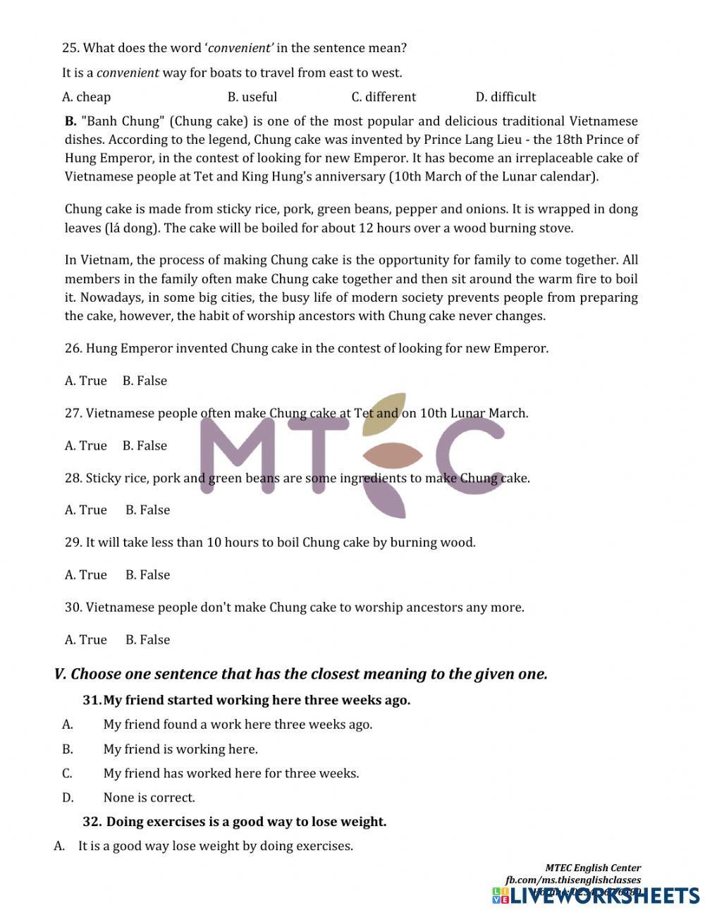 Grammar - practice test no 2