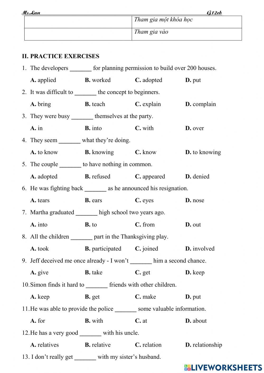 Unit 5-vocabulary-grade 12CB