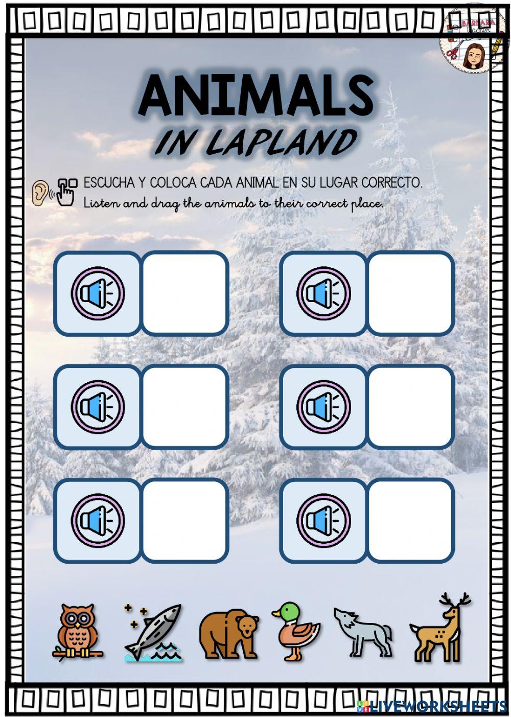 Animals in lapland listening