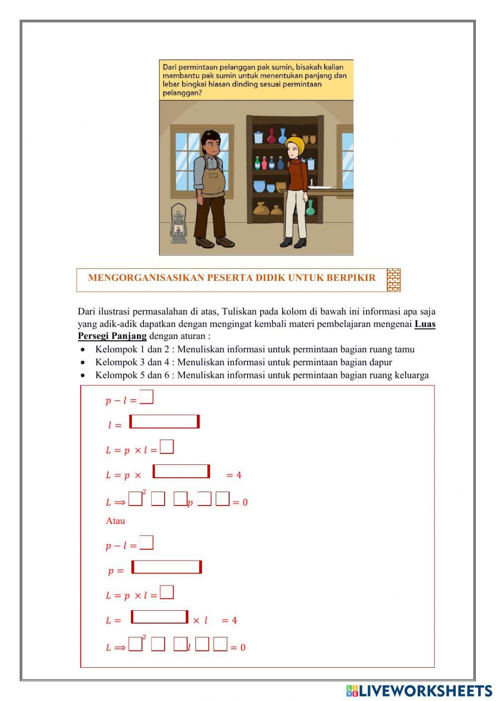Lkpd persamaan kuadrat
