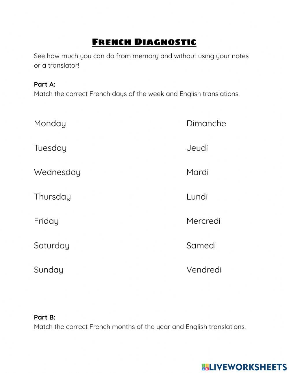 French Diagnostic 2022