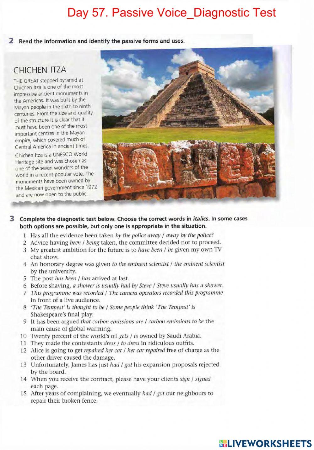 Day 57 Diagnostic passive