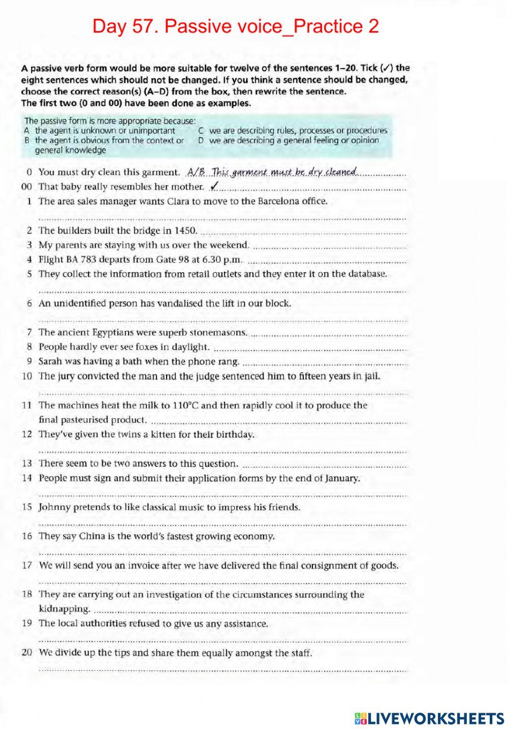 Day 57. Passive voice 2