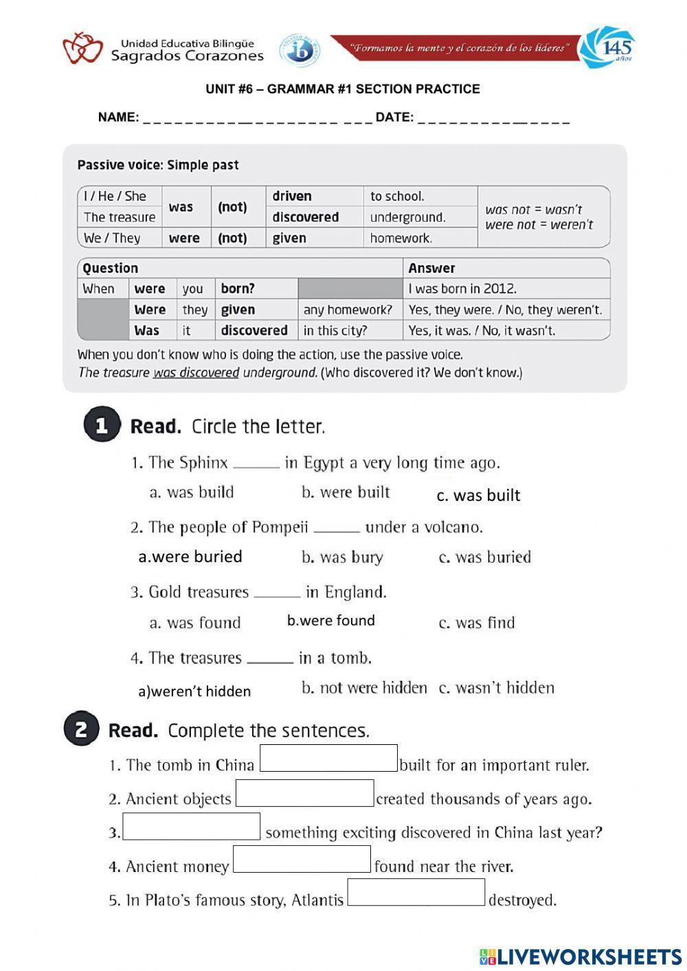 Passive Voice - Simple Past