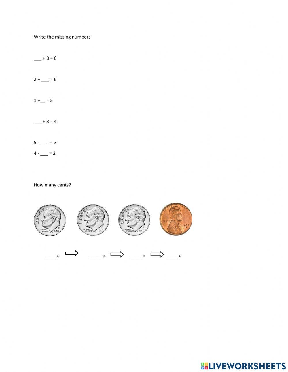 Grade 1 Abeka Arithmetic  Worksheet