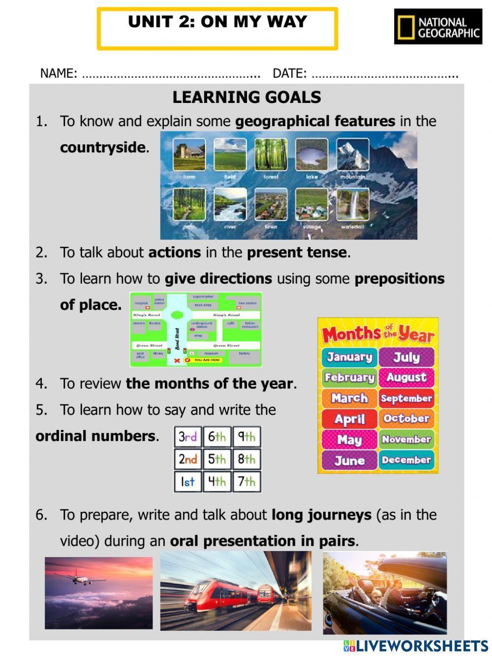 Definitions geographical features