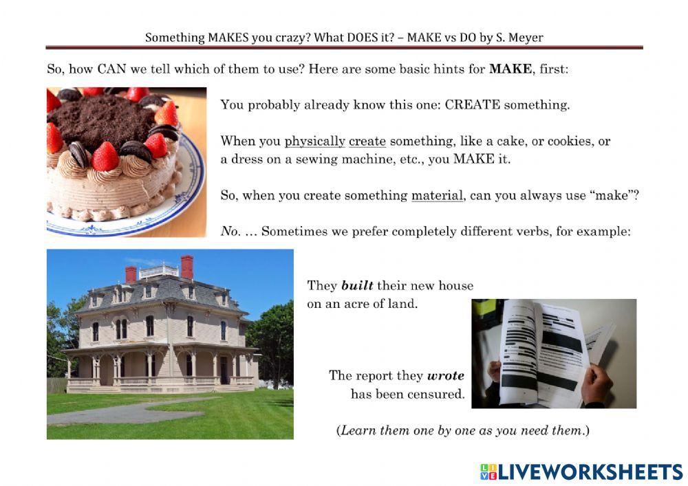 SMT-confusing words-make vs do