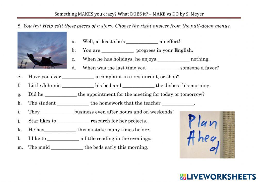 SMT-confusing words-make vs do