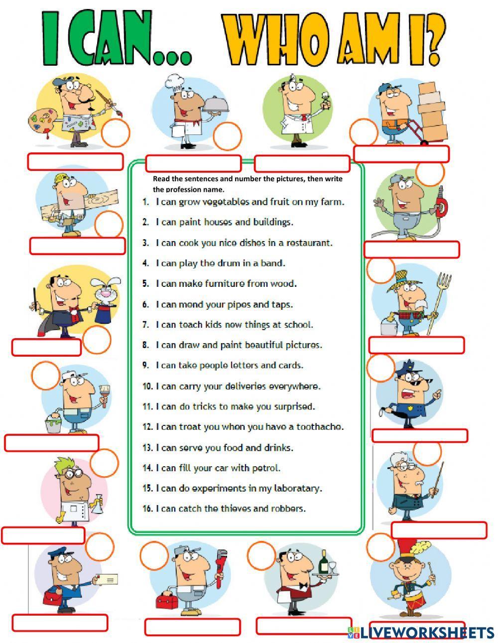 Professions vocabulary