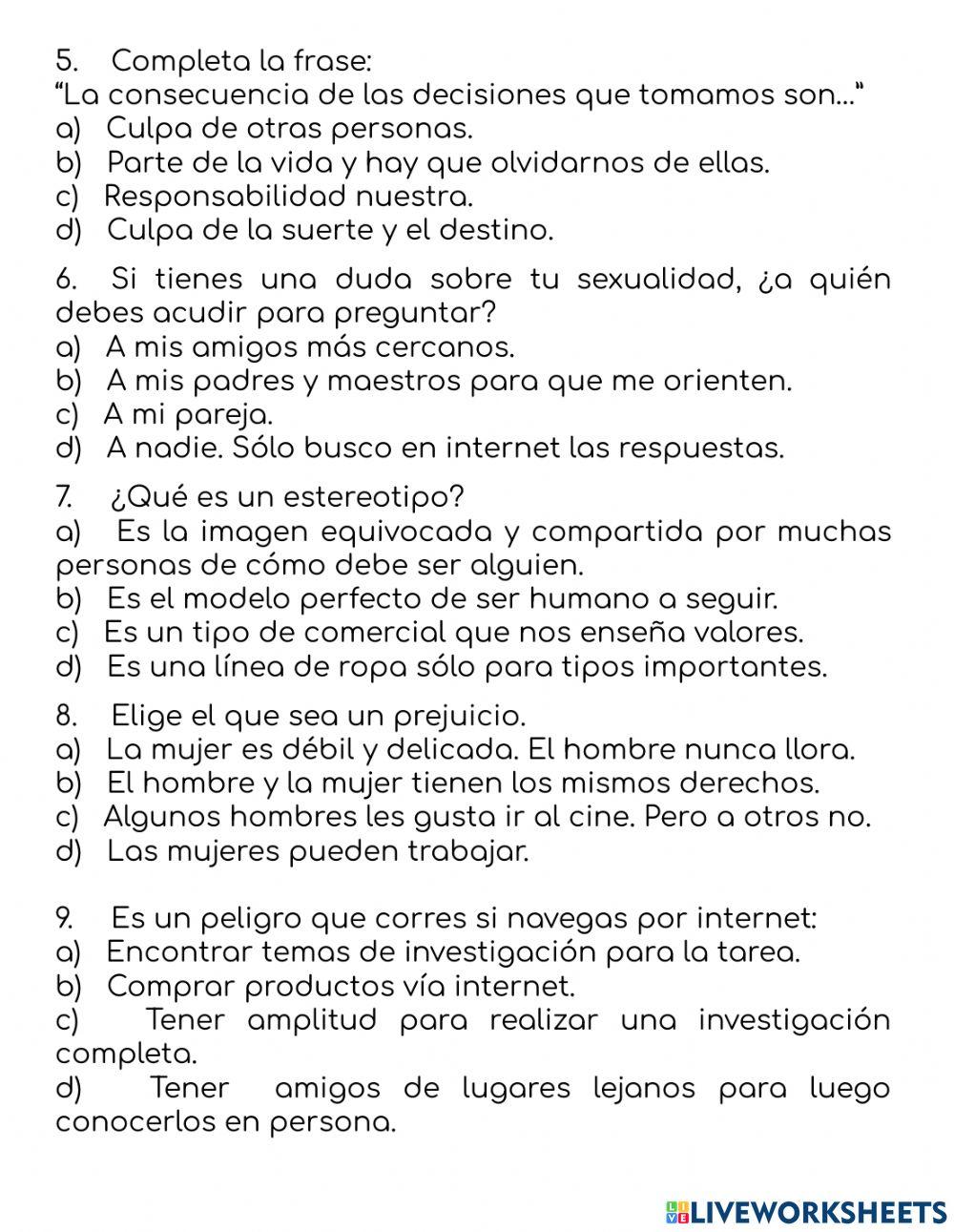 Repaso FORMACIÓN CÍVICA Y ÉTICA Primer SEMESTRE