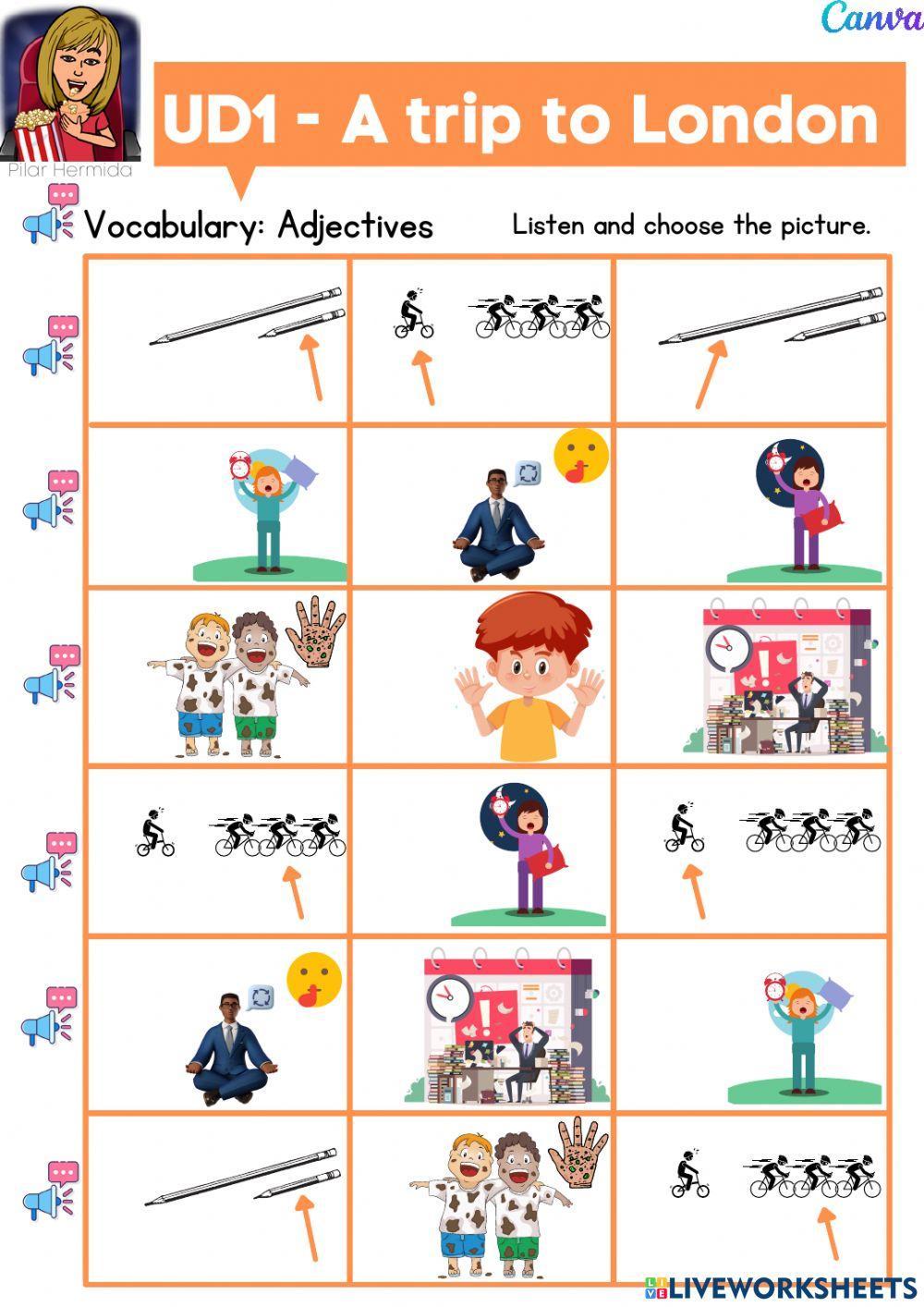5EP UD2 Story vocabulay Adjectives A Trip to London