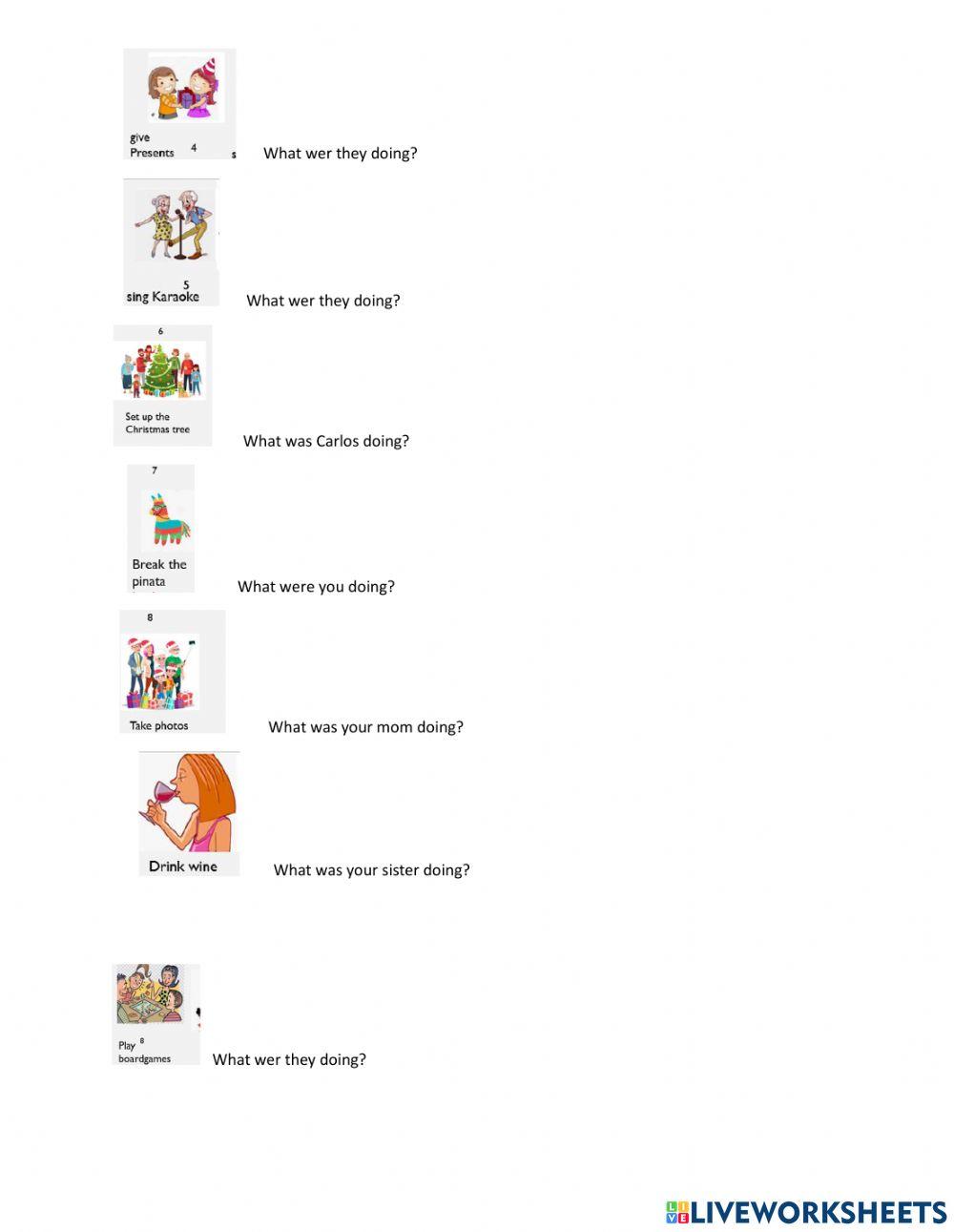 Past coninuous christmas