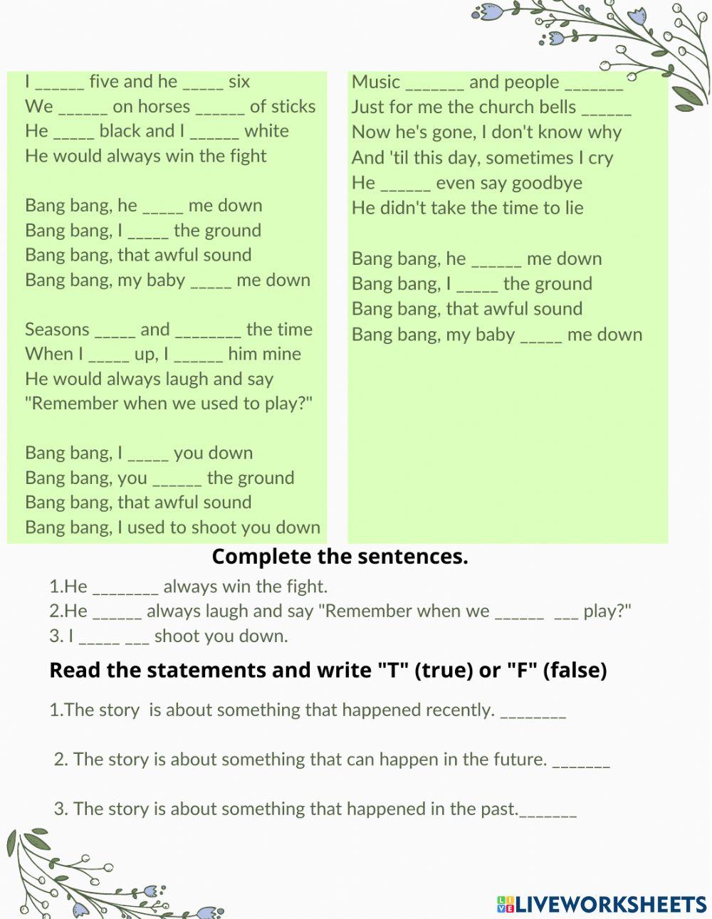 My baby shot me down