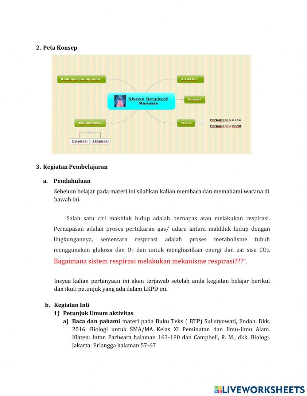 LKPD VIII. 2 Sistem Respirasi