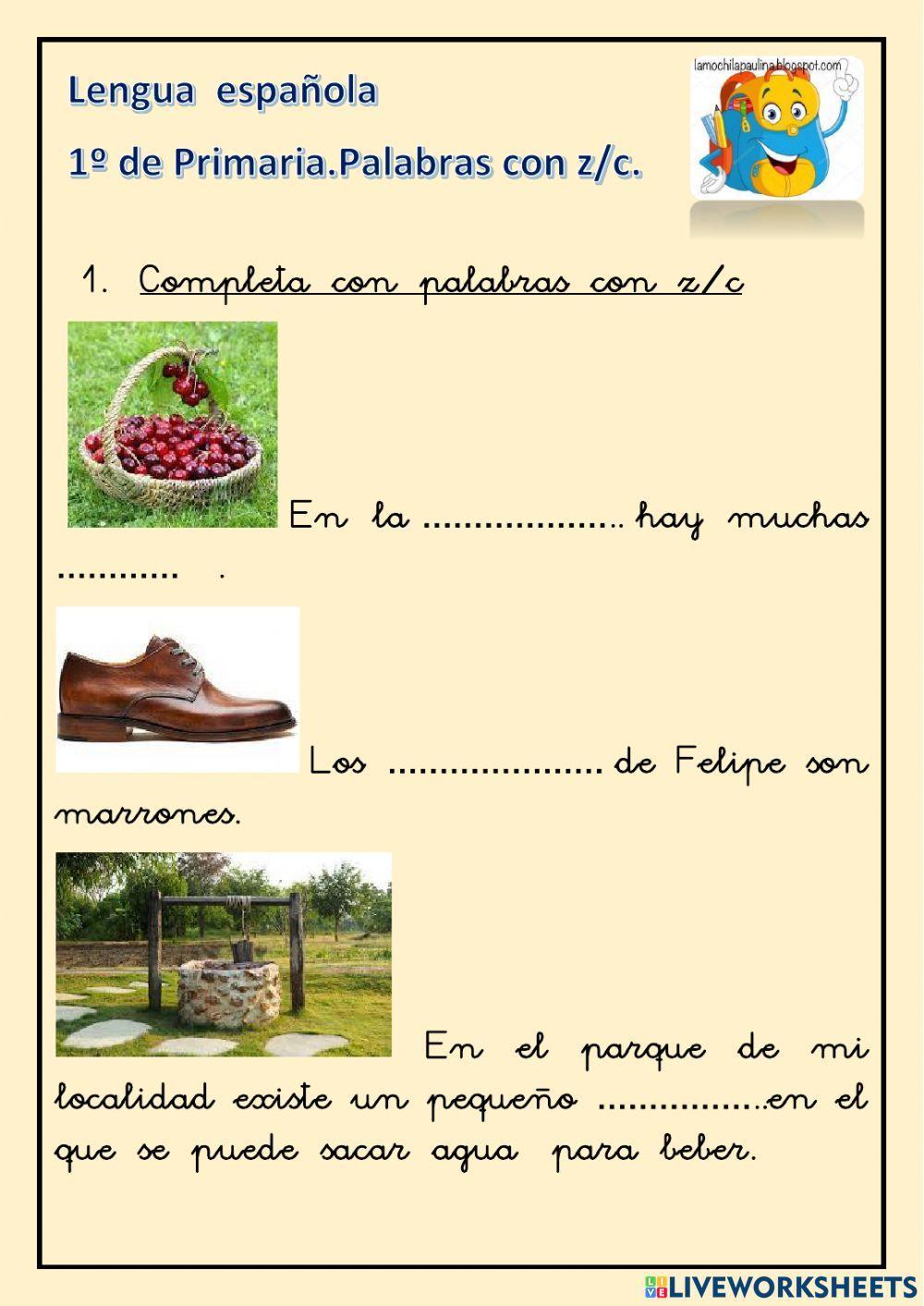 Ortografía: palabras con z-c