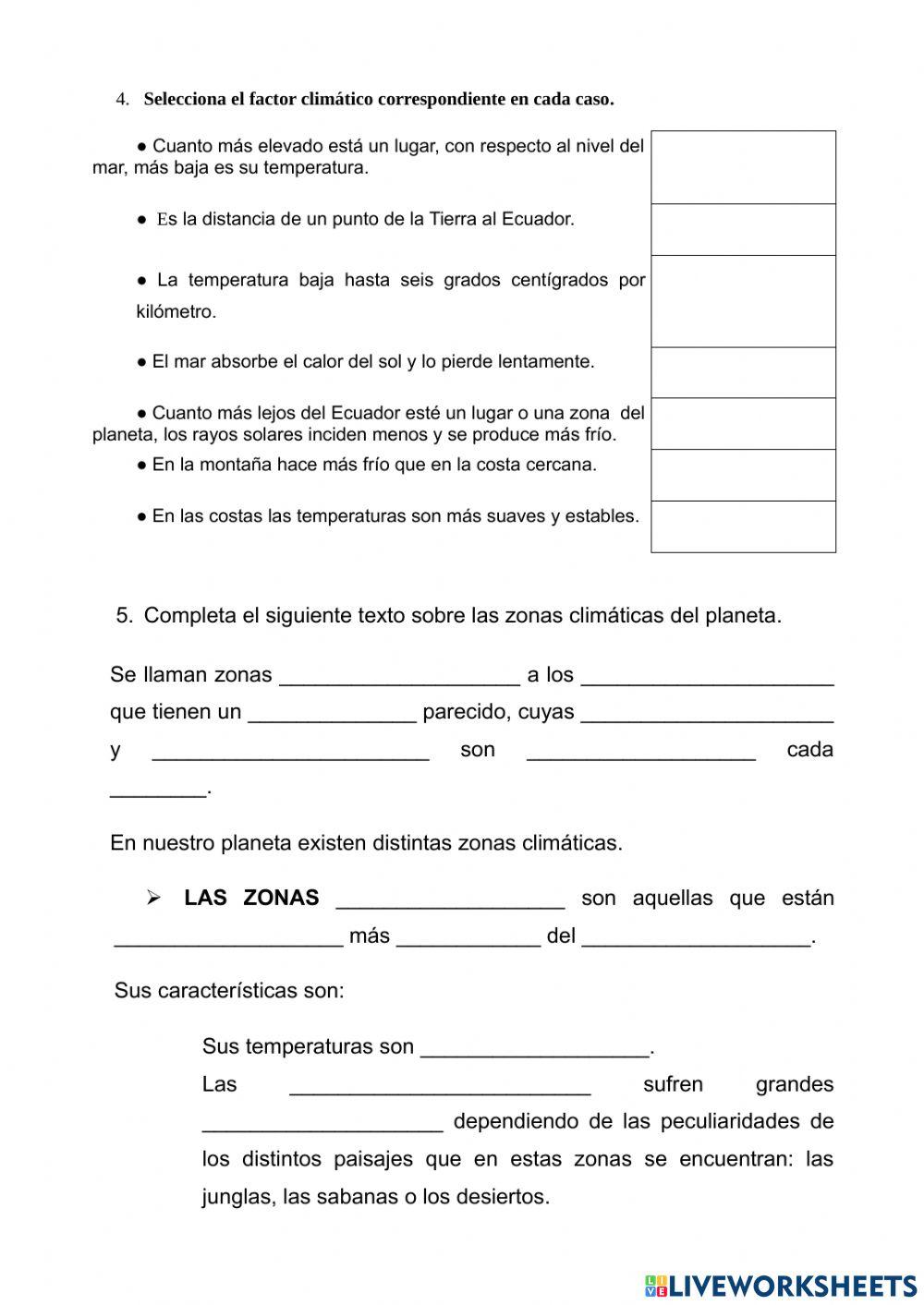 Control de Ciencias Sociales: El Clima