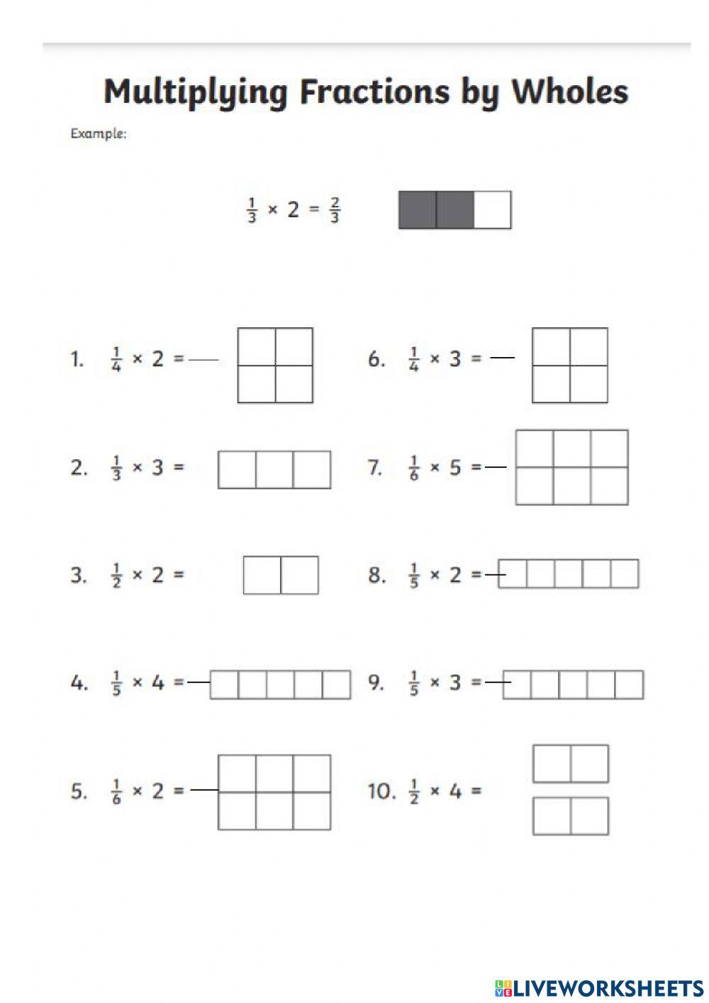 Multiply, compare fractions