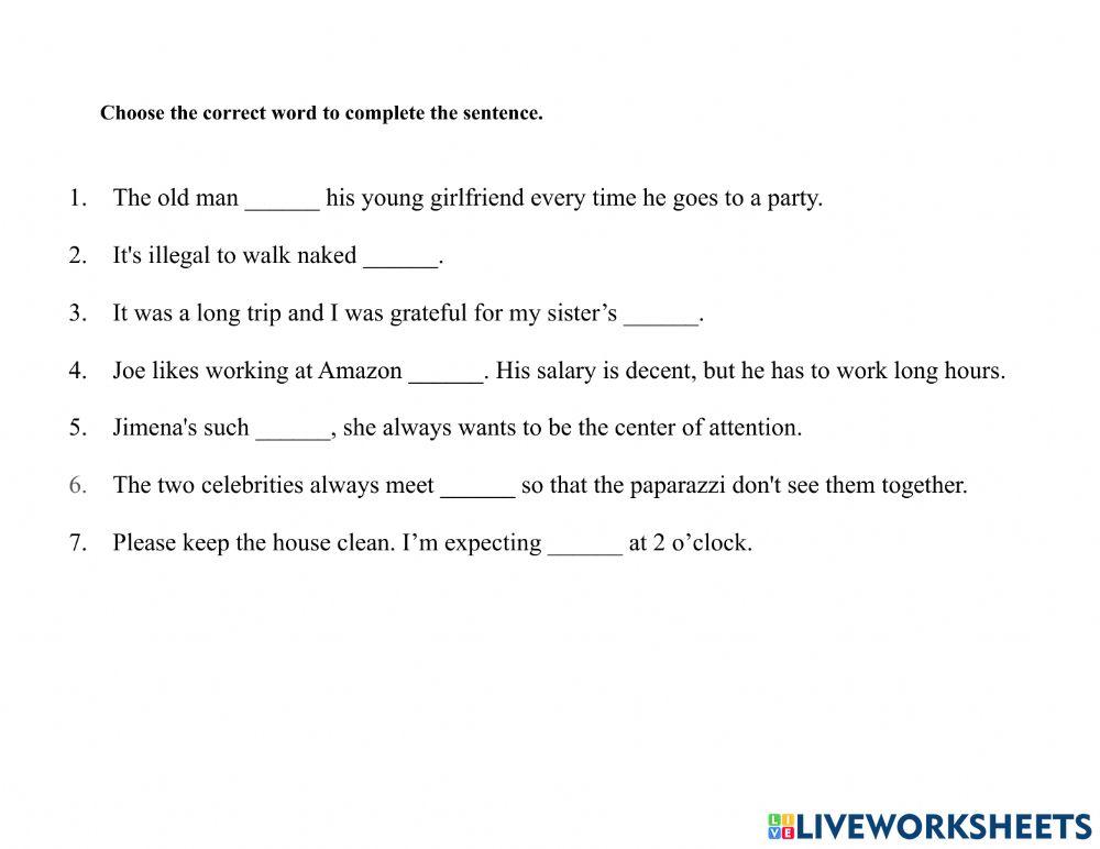 Personality 3-Vocab Exercise