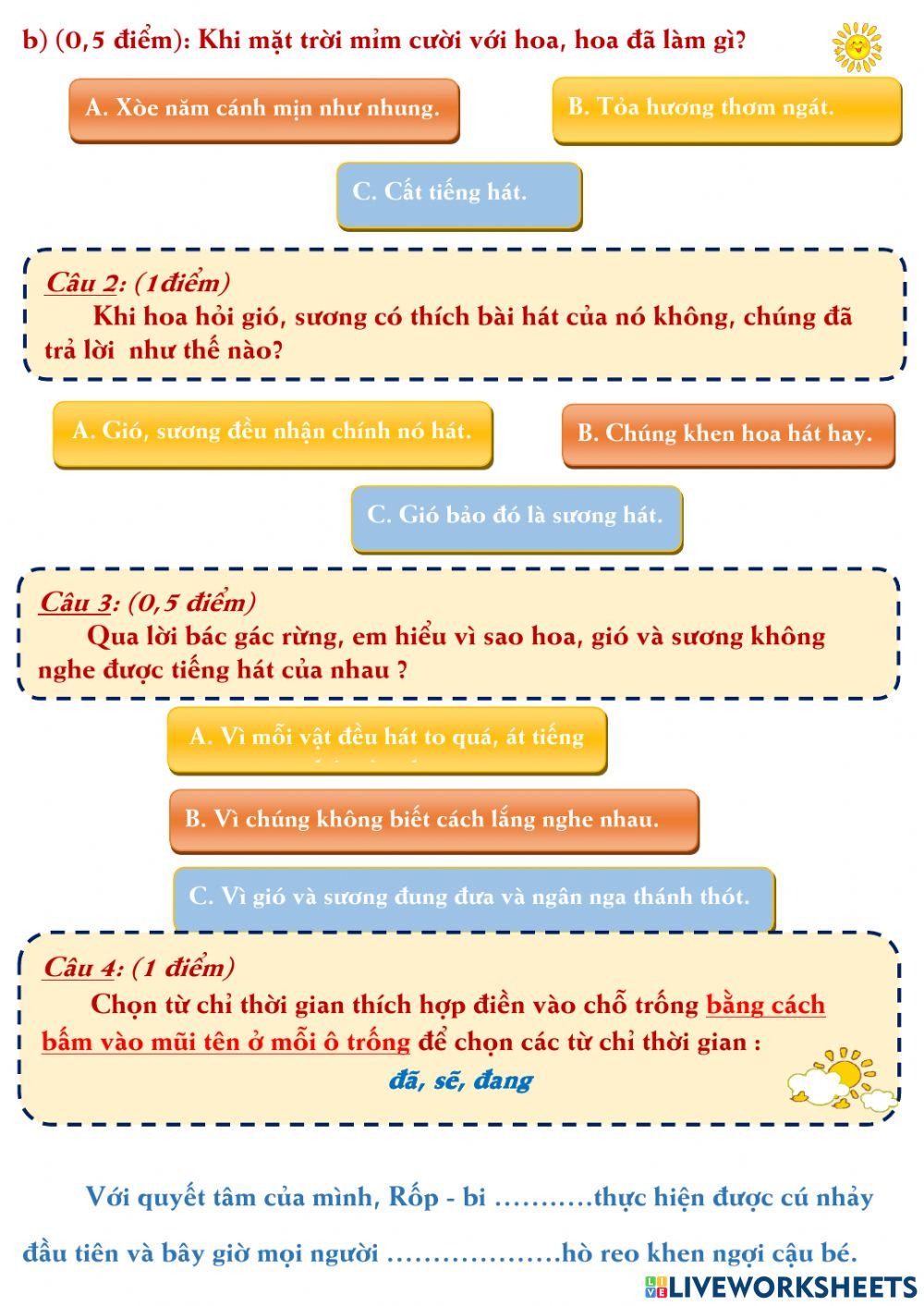 Bài kiểm tra cuối ki 1 - tiếng việt 4 (bản chuẩn)