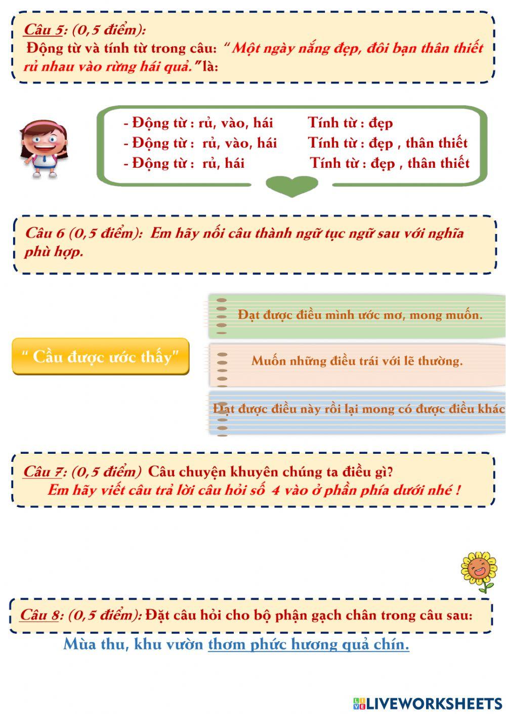 Bài kiểm tra cuối ki 1 - tiếng việt 4 (bản chuẩn)