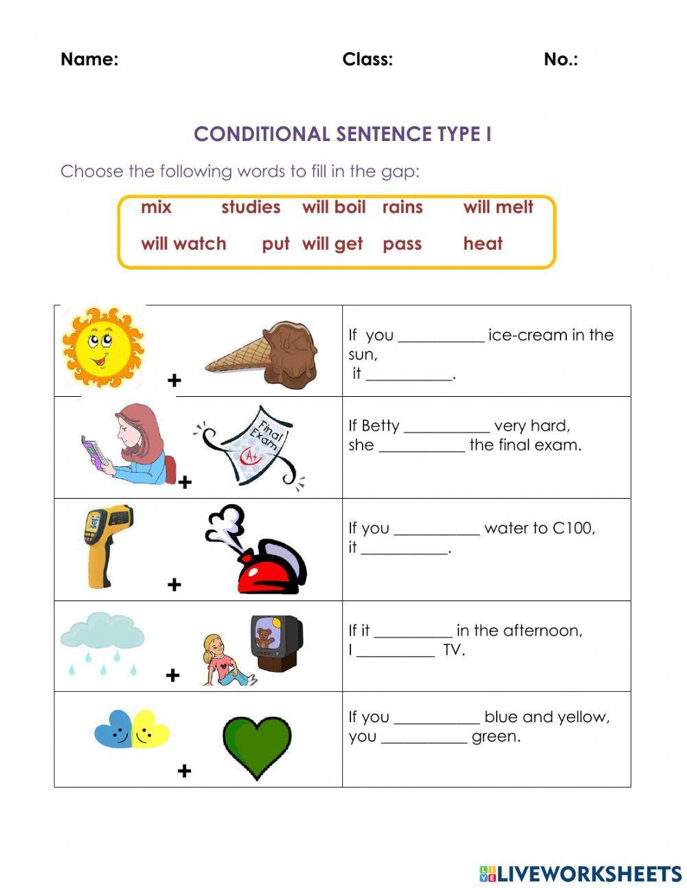 Conditional sentence type 1