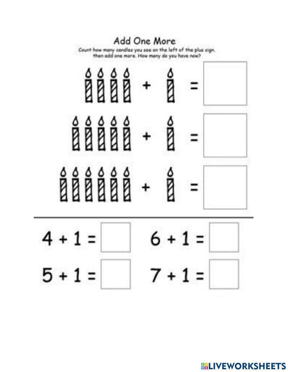 Add One More Practice Worksheet