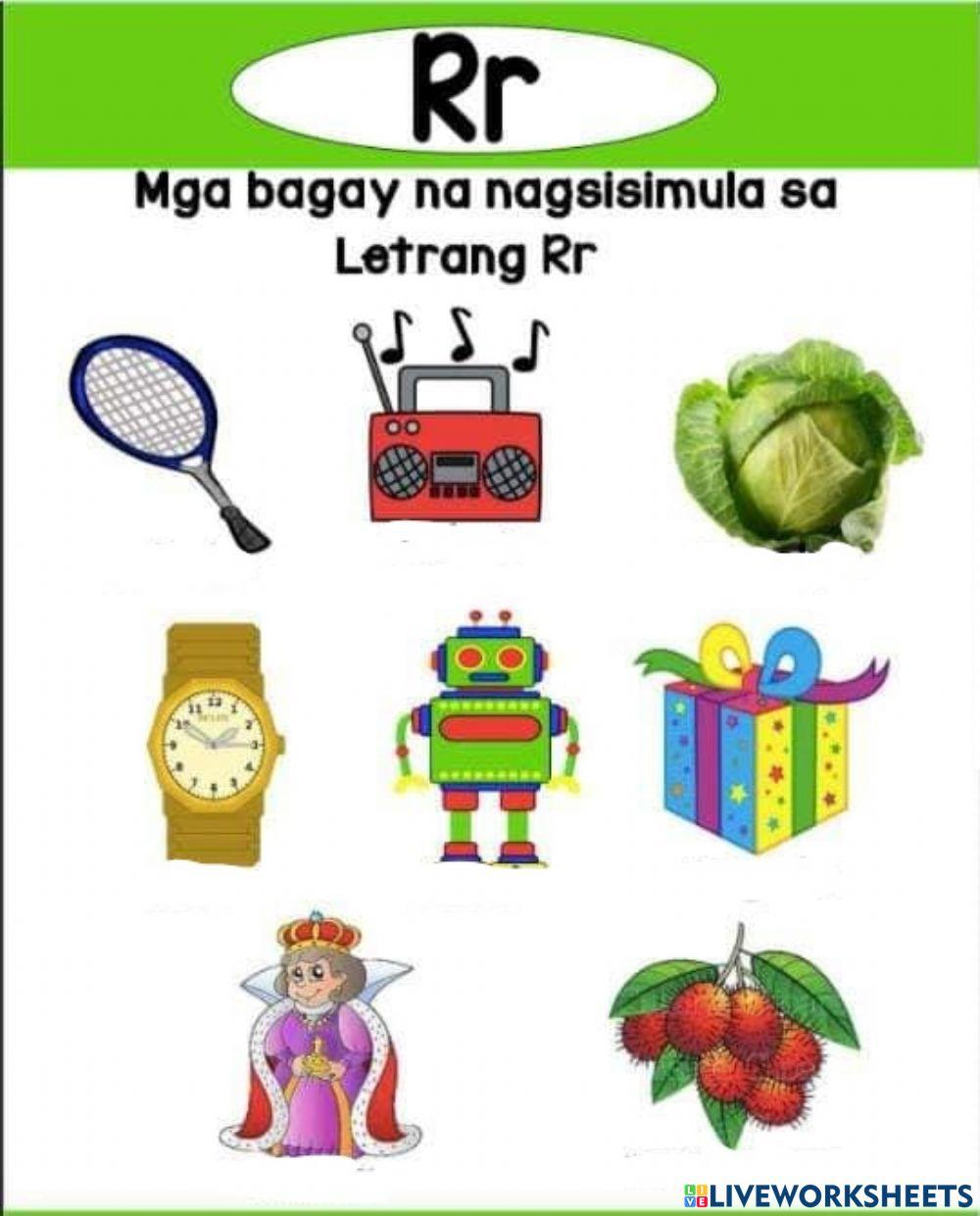 Mga bagay na nangsisimula sa letrang R