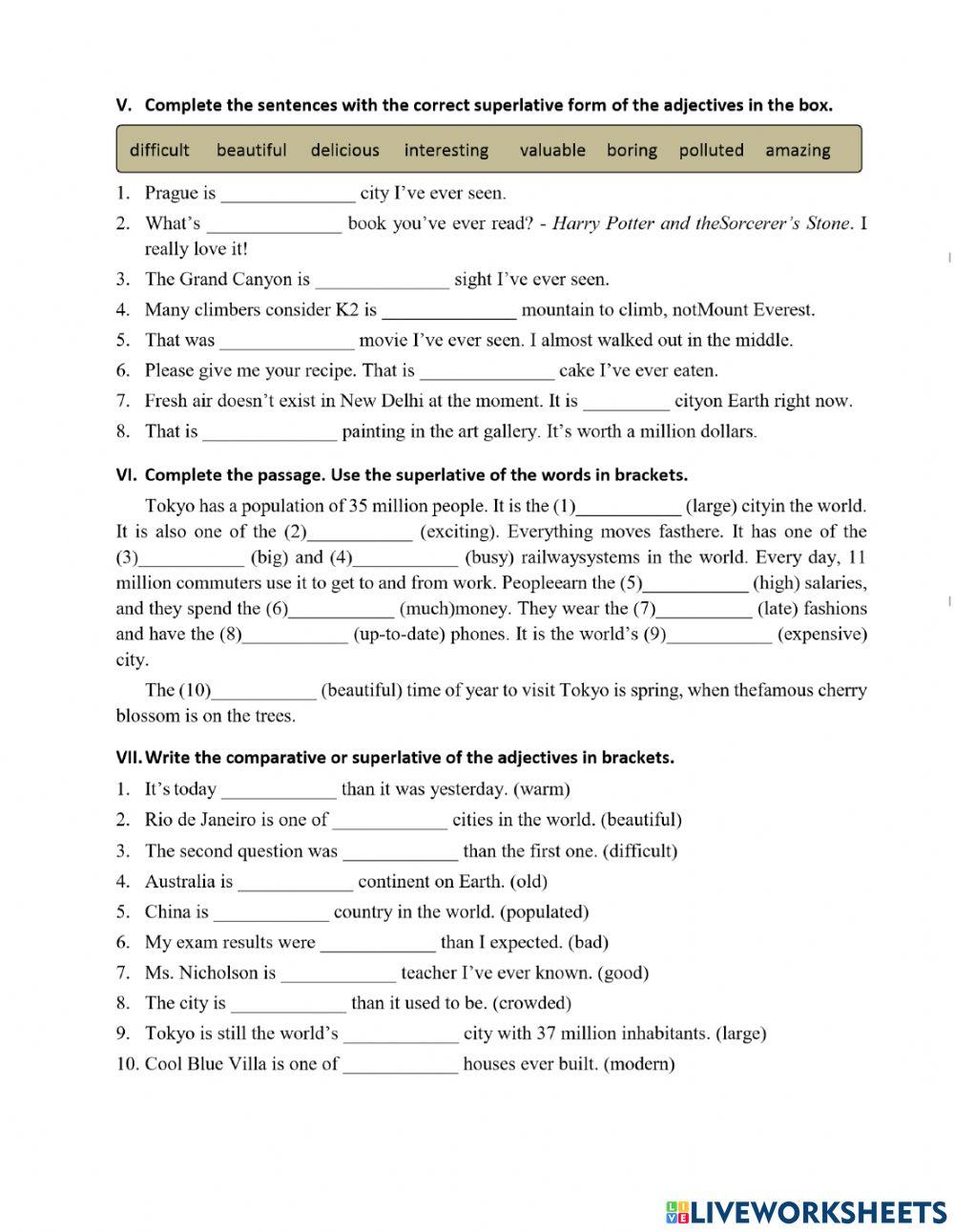 MLH6 - Unit 9 - Superlative