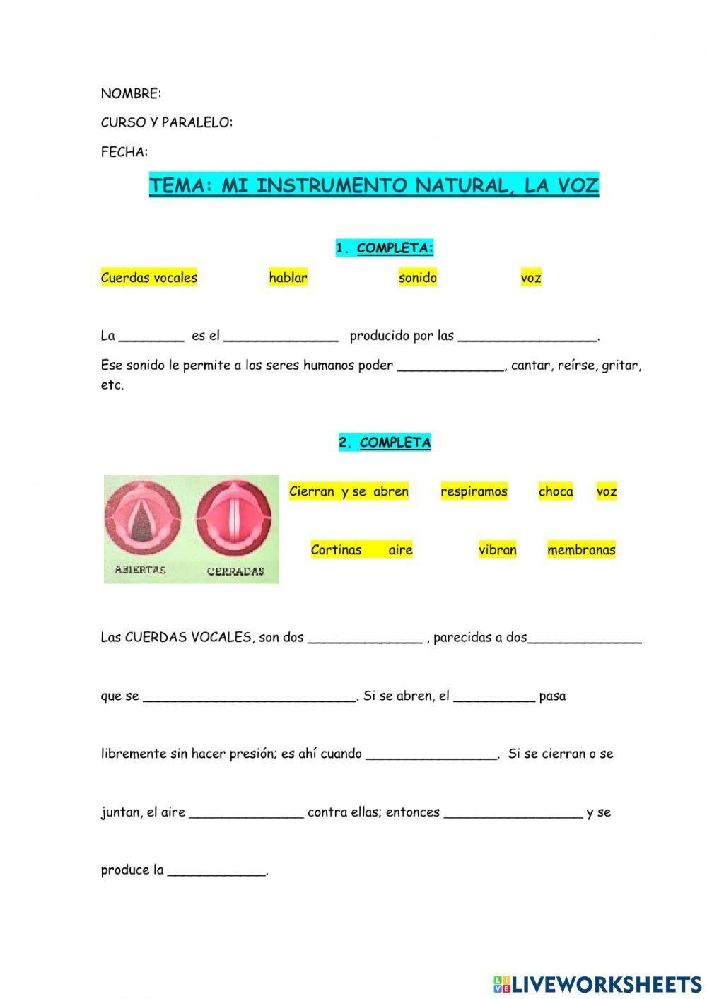 La voz, mi instrumento natural