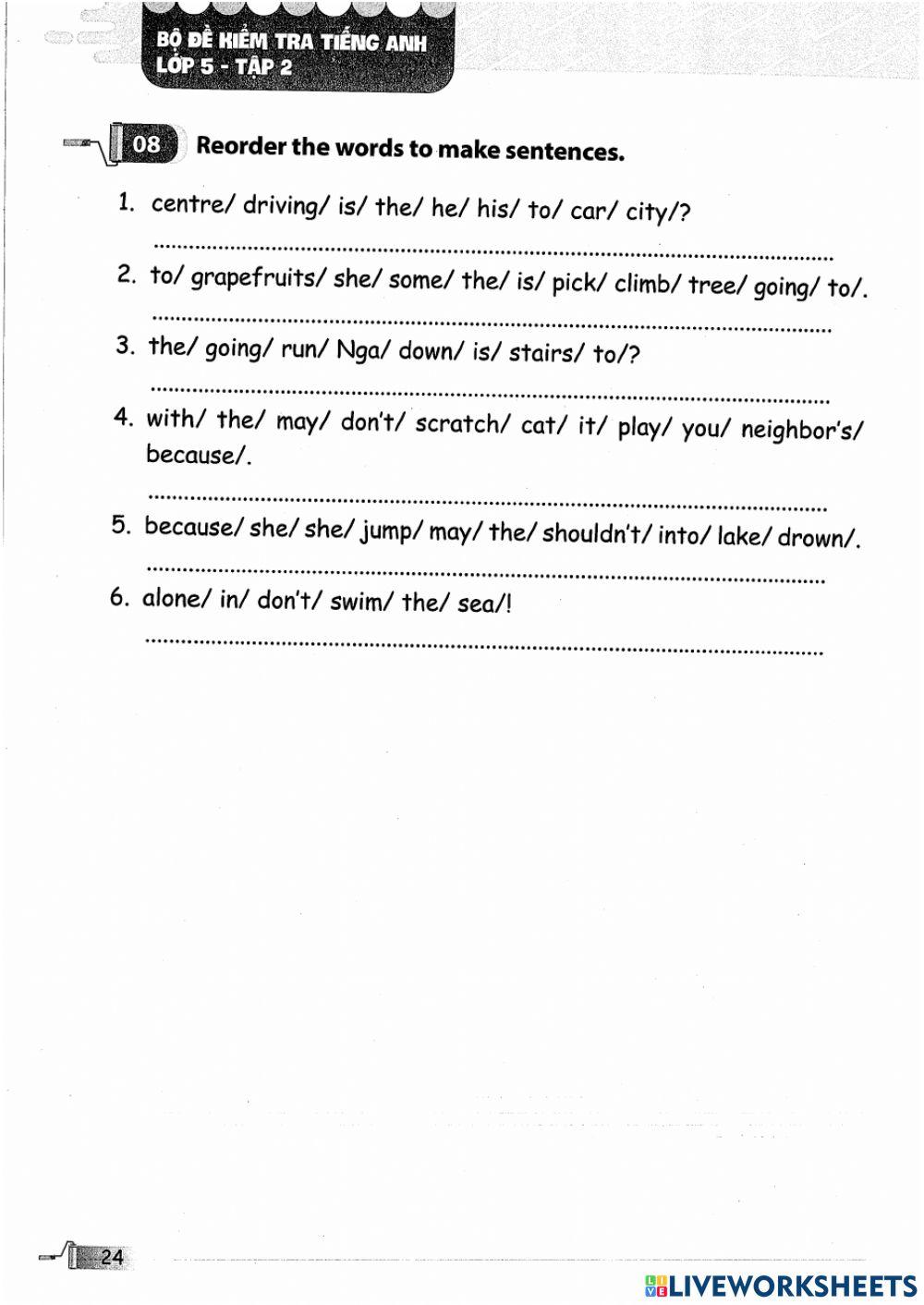 Tieng anh 5 unit 12 lesson 1 2 online exercise for live worksheets