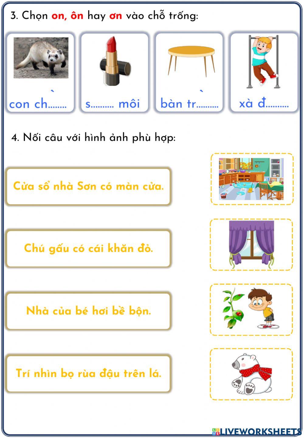 Phiếu ôn tập Tiếng Việt tuần 11