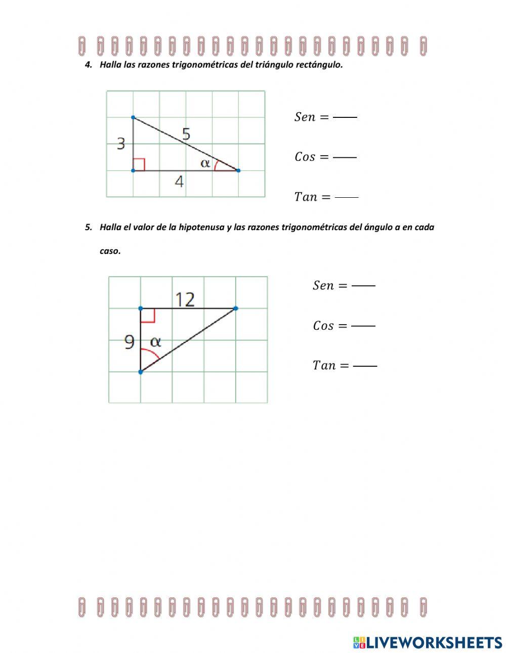 Razones trigonometricas