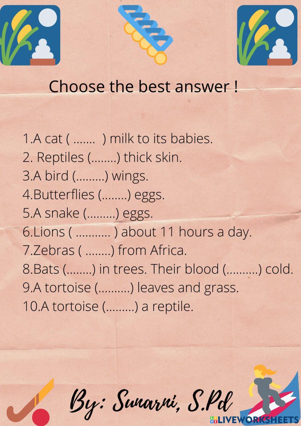 Latihan Soal Present Tense kls 8