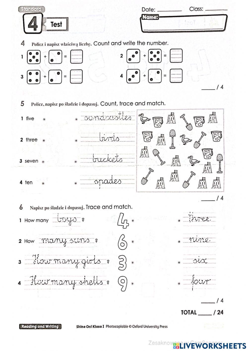 Shine on 1 unit free interactive worksheets 6810203