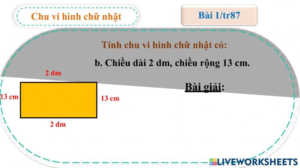 Chu vi hình chữ nhật
