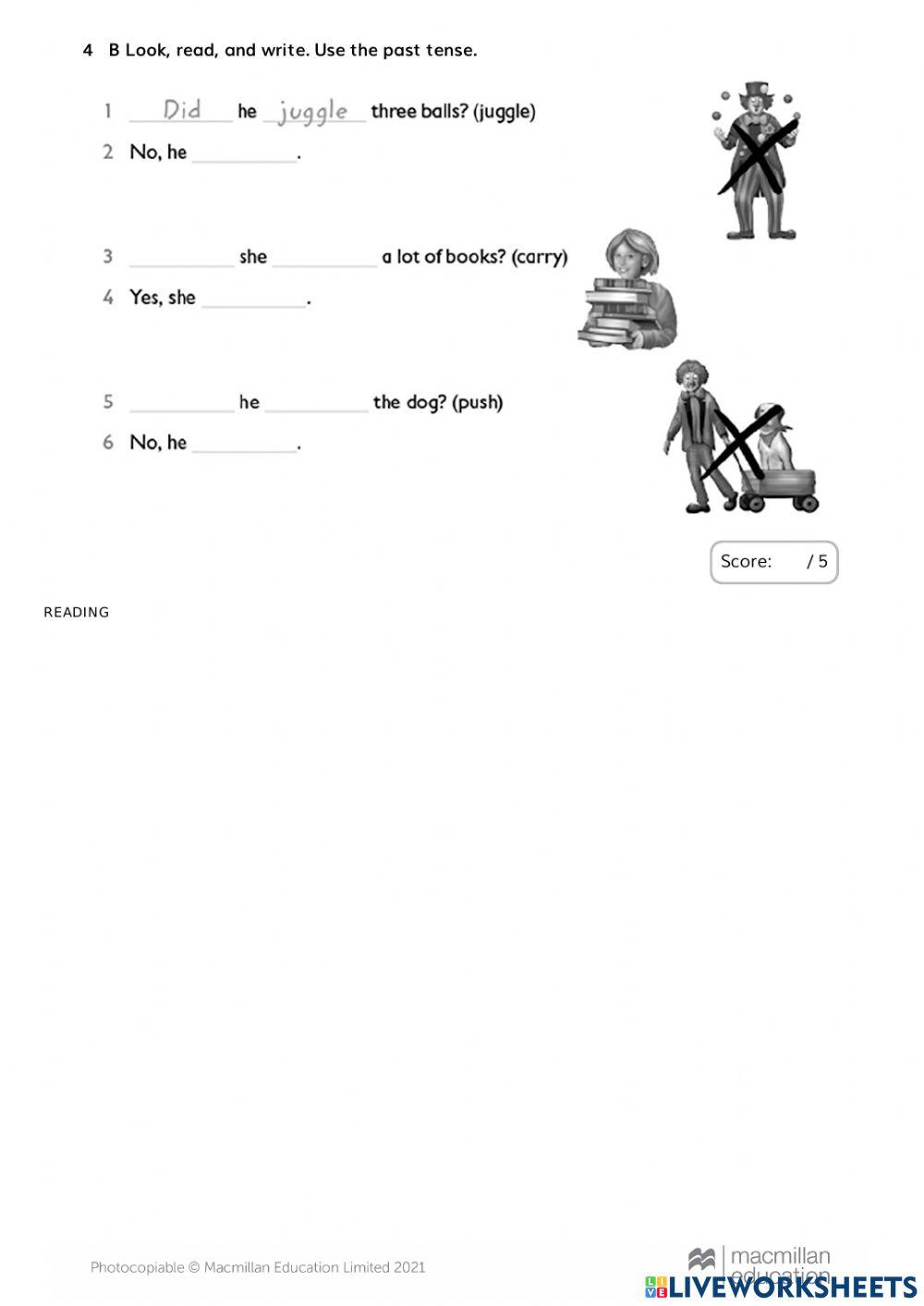 TEST UNIT 3 - 4th GRADE