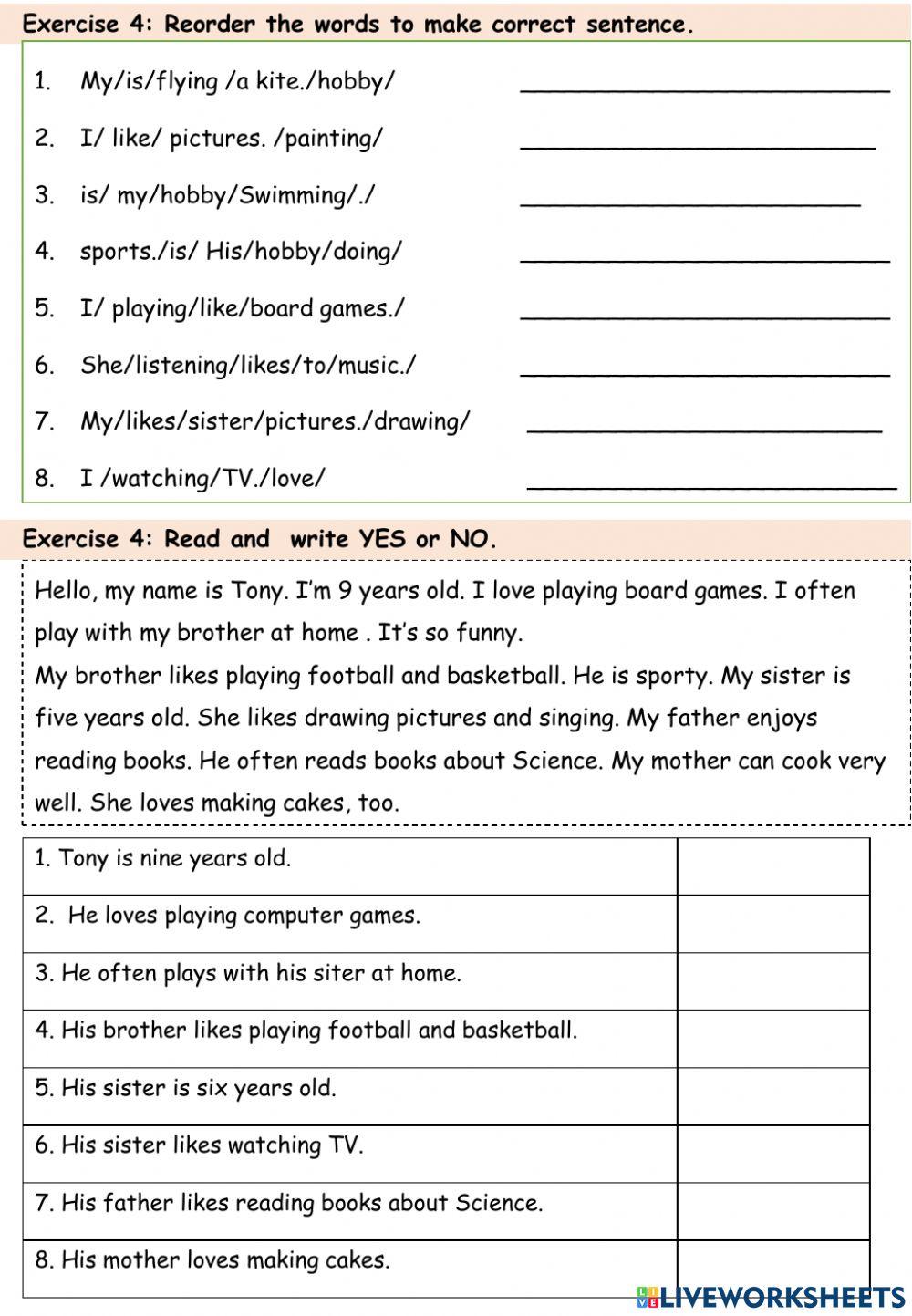 Vi 17- Hobbies- Revision