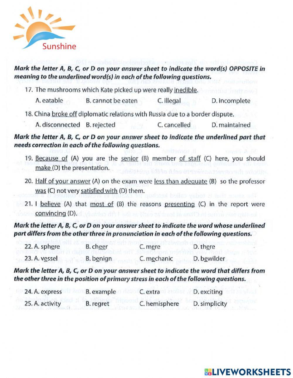 THPT - Practice test 8