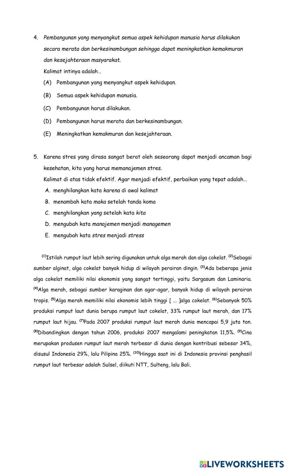 Post Test 4 Bahasa Idonesia